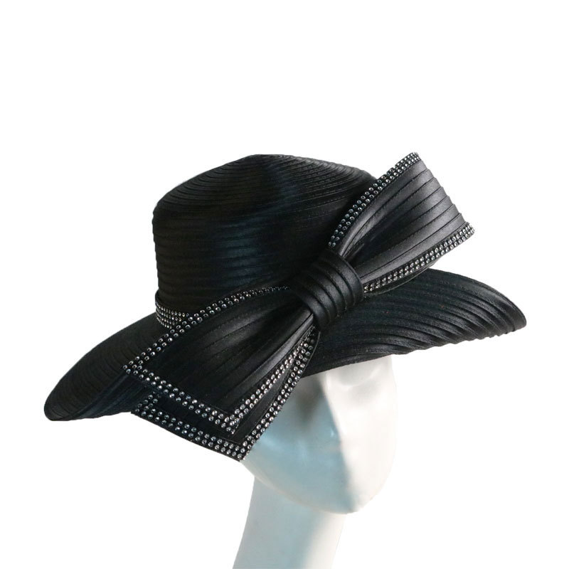 Fashion Elegant Black Rhinestone Bowsatin Church Kentucky Derby Dress funeral hat for women Fascinator Tea Party Wedding Hats| Alibaba.com Fashion Elegant Black Rhinestone Bowsatin Church Kentucky Derby Dress funeral hat for women Fascinator Tea Party Wedding Hats| Alibaba.com