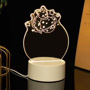 IY Lgift Gift regalo en blanco <span class=keywords><strong>3D</strong></span> creativos Pen rewrit acrílico nota tablero LED recargable luz nocturna con tablero de mensajes - Product Image 6