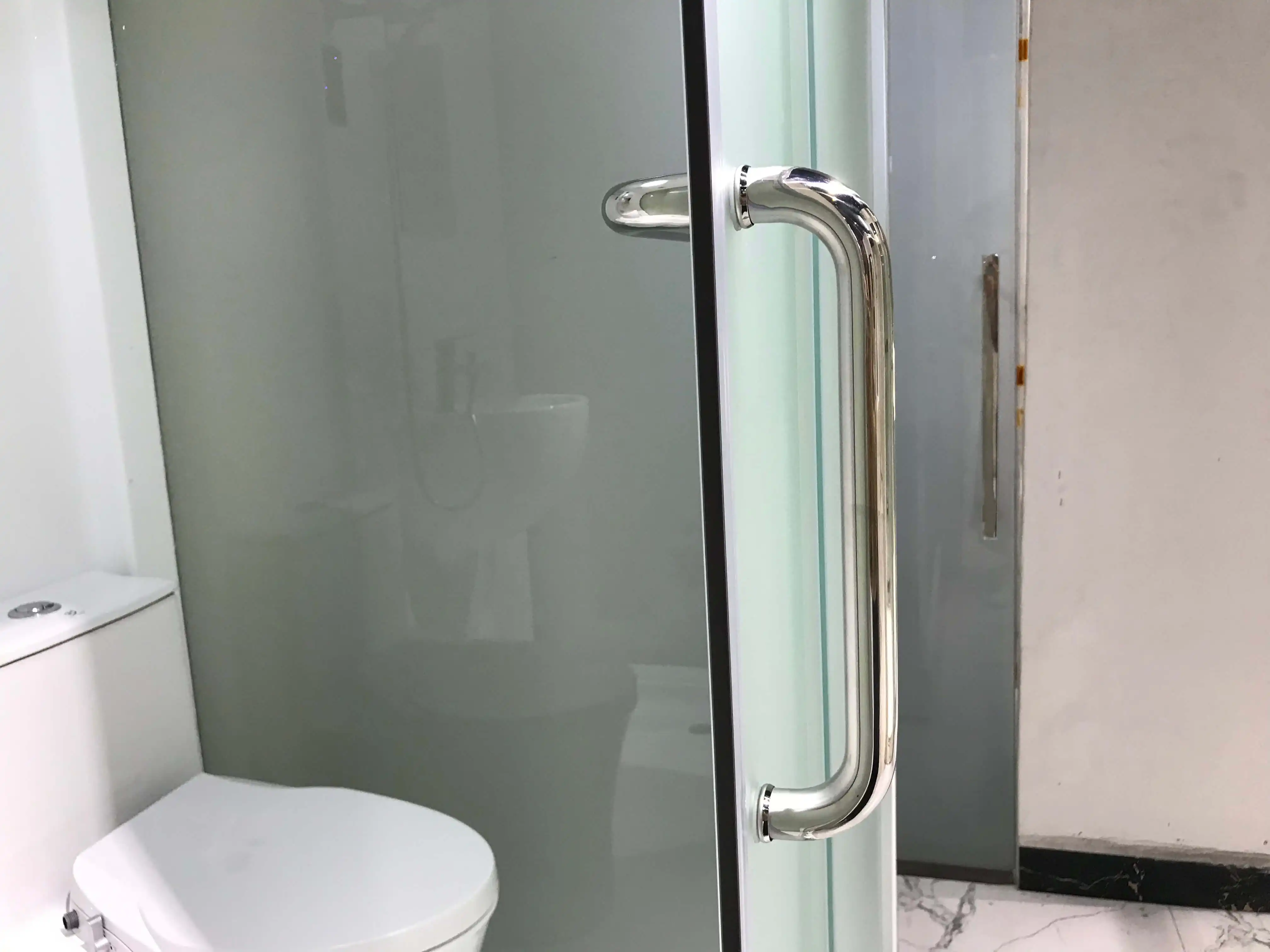 Cabina doccia prefabbricata in lega di alluminio tutto in uno, cabina con cabina scorrevole in vetro scorrevole di facile installazione