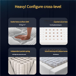 Luxury Soft Thickened Memory Cotton Hotel <b>Mattress</b> Modern Design Independent Spring Convertible Silent Natural Latex for Bedroom - Product Image 3