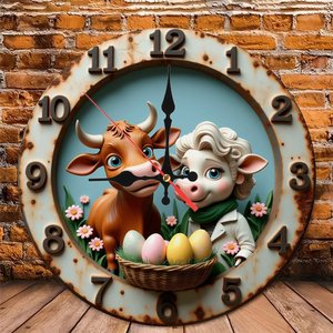 <b>Round</b> Wooden Wall Clock 25x25Cm Silent Modern Living Room Decor Clock - Product Image 6