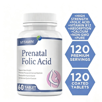 Cápsulas de Ácido Fólico Ausreson OEM de Marca Privada, Suplementos Alimenticios de Vitamina B12, Vitaminas Prenatales B9 5mg 400mcg, Cápsulas de Ácido Fólico con DHA Omega