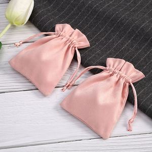 Small <b>pink</b> Custom Travel Portable <b>Gift</b> Bolsa De Regalopara Joyas Perfume Cosmetic Pouch Velvet Dust Drawstring <b>Bag</b> Packaging - Product Image 5
