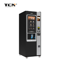Distributeur automatique de café chaud intelligent TCN, entièrement automatique, préparation rapide en 45 secondes, paiement par billets, pièces et cartes pour les entreprises