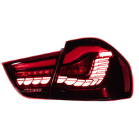 Faros LED Modificados para BMW Serie 3 E90 con Modelo M3, Señales de Giro con Luz Fluida y Luces Traseras de Freno en Rojo y Negro