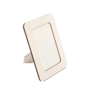 Custom Blank Unfinished Wooden Photo Diy Paint 5/6/7 Inch Tabletop Wood Picture <b>Frame</b> for Kids Parent-Handmade Craft - Product Image 1