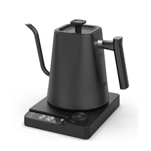 Acero inoxidable 304 0.9L 1200W negro Digital inteligente verter sobre café té 360 grados Base rotacional Hervidor eléctrico de cuello de cisne - Product Image 1
