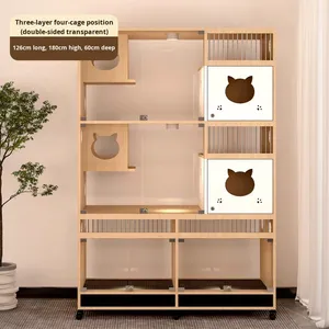 Customize Luxury Modern Wooden Multi-Tier Dog &amp; <strong>Cat</strong> <strong>Kennel</strong>/Cage <strong>for</strong> Pet Boarding and Display - Product Image 2