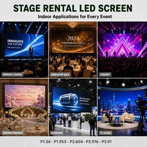 Pantalla LED de Alquiler de Paso Fino P2.5, 160.000 Puntos por Metro Cuadrado, Empalme sin Costuras, Pantalla de Fondo para Salón de Banquetes de Bodas - Product Image 3