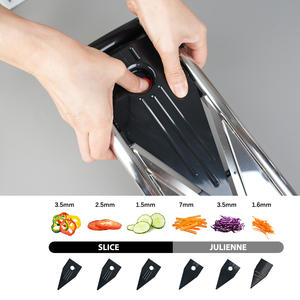 Coupe-légumes manuel populaire 6 <span class=keywords><strong>V</strong></span> lames en acier inoxydable <span class=keywords><strong>mandoline</strong></span> outil de coupe trancheuse pour la cuisine - Product Image 4
