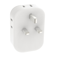 Adaptateur de voyage de vente chaude avec 4 prises US 2C + 1A Inde Type D Plug Single Country Plug Chargeur pour ordinateur portable et appareil photo Fonction PD