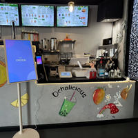 Pantalla Táctil Digital Inteligente Todo en Uno de 27 Pulgadas para Publicidad en Interiores, con Soporte Móvil para Piso, para Minoristas, Restaurantes, OEM