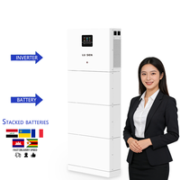 Batterie Lithium Fer Phosphate (LiFePO4) Modulaire et Empilable 51.2V 5-10kW AC, Système Hybride Étanche IP65 avec BMS Intelligent 200Ah