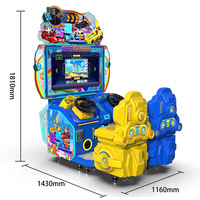Simulateur de conduite d'arcade de course automobile Riteng 32 pouces LCD Machine de jeu de course adaptée aux enfants