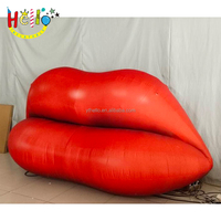 Accessoire de décoration pour la Saint-Valentin gonflable géant en forme de lèvre rouge