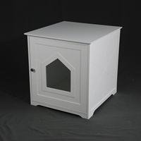 Maison pour chat en bois personnalisable Cage pour animaux de compagnie de style tendance Collaboration d'atelier en MDF Encouragez votre créativité Mon artisanat