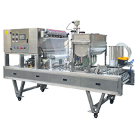 Équipement de remplissage automatique de boissons industrielles, scelleuse de films pour gobelets, 500 ml, 1000 ml, yaourt, lait, jus, machines de remplissage de liquides