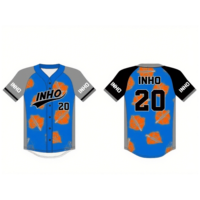 Maillot de baseball personnalisé, impression par transfert thermique, vente en gros, respirant, séchage rapide, polyester, uniforme d'équipe pour jeunes et adultes, shorts