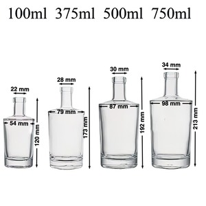 Venta al por mayor 100mL Mini <span class=keywords><strong>miniatura</strong></span> jugo vino espíritu Vodka botella de vidrio para licor de whisky - Product Image 6