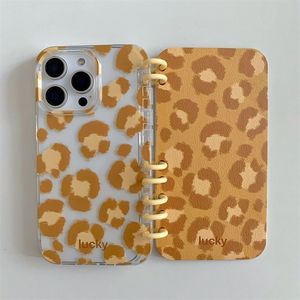 Étui en cuir coréen de mode imprimé léopard de couleur unie pour <span class=keywords><strong>iPhone</strong></span> 17 16promax 15pro étui à <span class=keywords><strong>clapet</strong></span> pour ordinateur portable 13 étui en cuir complet - Product Image 6