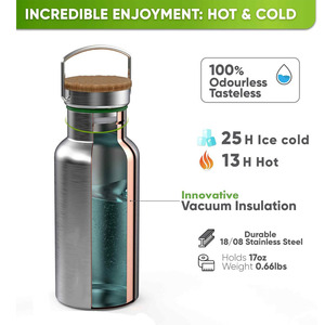 Biểu tượng tùy chỉnh màu sắc 17Oz cách điện nước <span class=keywords><strong>Flask</strong></span> thể thao cup đôi tường thép không gỉ uống chai nước cho đi bộ đường dài - Product Image 3