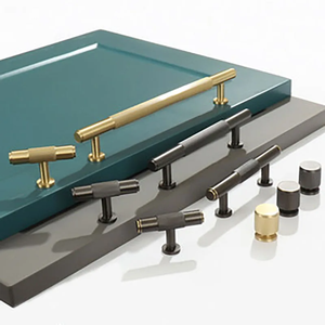 Tiradores de latón texturizado para gabinetes, tiradores dorados para armarios, tiradores moleteados para cajones, herrajes americanos para muebles - Product Image 2