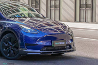 Lèvre de pare-chocs avant en fibre de carbone sèche style PK pour kit carrosserie Tesla Model Y