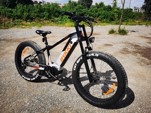 Vélo électrique à pneus gras de 27,5 pouces à 10 vitesses avec moteur central de 1000 W et batterie au lithium de 48 V, cadre en alliage d'aluminium et pneus neige - Product Image 5