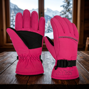 HIKE IMPEX Windproof Waterproof Winter Warm Thermal <b>Touchscreen</b> Snowboarding Snow <b>Gloves</b> with Polyester Material for Men Women - Product Image 2