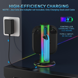 <span class=keywords><strong>4</strong></span>-in-1 RGB chỉ số nhanh chóng sạc Dock Bộ điều khiển trạm phổ khả năng tương thích Joystick trò chơi điều khiển cho chuyển đổi 2 - Product Image 6
