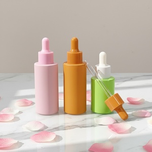 Logo Color Custom 30 Ml Transparent <b>Empty</b> Cosmetic Packaging Glass Dropper Bottle for Hair Oil Face Serum - Product Image 1