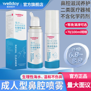Limpiador Nasal Wellday con Agua de Mar Hipertónica 100ml para Adultos - Product Image 2