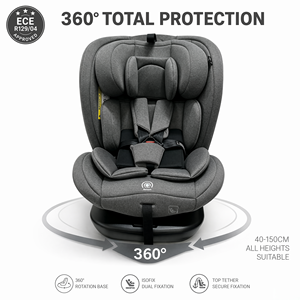 Siège auto bébé Ogolee OG801A rotatif à 360° certifié ECE R129/04 I-Size, poids max. 36 kg, pour 40-150 cm, Groupe 0+123, <span class=keywords><strong>ISOFIX</strong></span> + Top Tether - Product Image 1