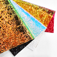 Rouleau de film PVC holographique coloré arc-en-ciel, irisé, dichroïque, gaufré, pour la fabrication de cosmétiques/sacs à main