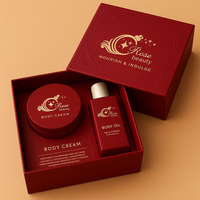 Caja de Regalo para Perfumes y Cosméticos, con Logotipo en Relieve, Reciclable, de Cartón Rígido, con Esponja para Perfume y Crema Facial