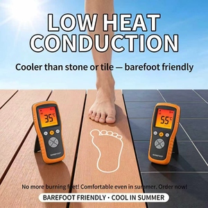 Panneaux de <span class=keywords><strong>terrasse</strong></span> en bois composite WPC certifiés CE, antidérapants, imperméables, carrés, <span class=keywords><strong>pour</strong></span> l'extérieur, au bord de la piscine, <span class=keywords><strong>pour</strong></span> le jardin, la <span class=keywords><strong>terrasse</strong></span> - Product Image 2