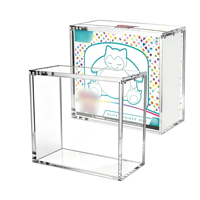 Boîte de présentation en acrylique transparente personnalisée avec couvercle magnétique, protection UV pour figurines et boîtes de boosters PSA CGC