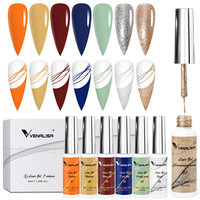 VENALISA Liner Gel Set Kit DIY Nail Art Peinture dessiner gel pour ongles 8ml Gel Liner Polish Kit Wholesale Private Label 7pcs Gift box