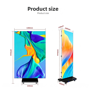 Pantalla LED P2.5 Portátil de Tres Pliegues para Publicidad con Animación, Móvil, para Interiores, Ferias Comerciales, Exhibiciones, Tiendas Minoristas - Product Image 2