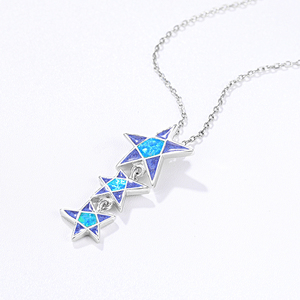 Lujoso Colgante de Plata de Ley 925 con Ópalo Estrella de Mar, Joyería con Iridiscentes y Superior Artesanía en Metal Costero - Product Image 2