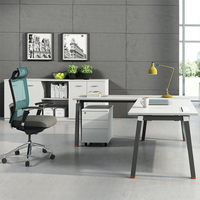 Mecoo — Table de bureau en mélamine, meuble en acier, Style Commercial, dernière et moderne