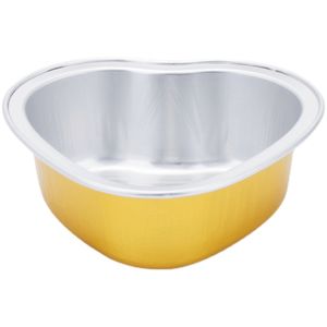 RE3G Contenedor de papel de aluminio desechable de grado alimenticio Caja de comida colorida horneada para llevar en forma de corazón con tapa - Product Image 5