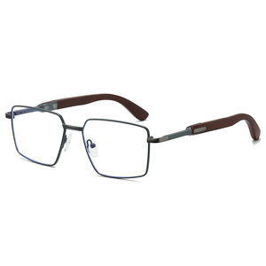 <span class=keywords><strong>Occhiali</strong></span> <span class=keywords><strong>da</strong></span> <span class=keywords><strong>Vista</strong></span> Personalizzati per Uomo, Montatura in Lega <span class=keywords><strong>con</strong></span> Aste in Legno, <span class=keywords><strong>Lenti</strong></span> Anti Luce Blu, <span class=keywords><strong>Occhiali</strong></span> Ottici 2026 - Product Image 6