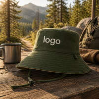 Casquette Bob Réversible Personnalisée avec Sangle Mentonnière, Faible MOQ 30 Pièces, Chapeau de Pêcheur d'Extérieur Unisexe, Casquette de Soleil avec Étiquette Tissée Brodé