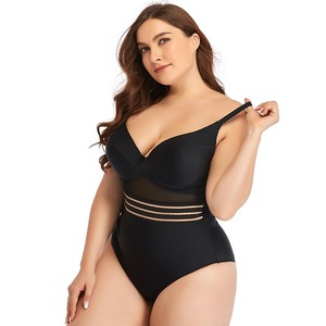 Bañador de cintura alta con logotipo personalizado para mujer, ropa de playa unicolor, traje de baño Sexy deportivo de una pieza de talla grande - Product Image 3