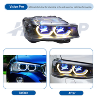 Phares HETOP F25 F26 X3 X4 2013-2017, mise à niveau personnalisée spéciale RGB OSS, triple couleur, LED DRL uniques, Plug and Play pour BMW