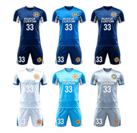 Camiseta de Fútbol Personalizada por Sublimación para Equipos Deportivos, Camiseta de Fútbol de Manga Corta con Bolsillos