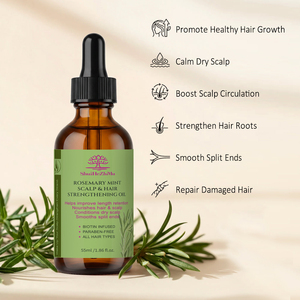 Olio Rinforzante per Capelli e Cuoio Capelluto al Rosmarino e Menta, Siero per la Crescita dei Capelli, Formula Botanica Naturale per Cuoio Capelluto Secco e Capelli Danneggiati - Product Image 2