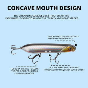 Nouvelle Leurre de Pêche Artificielle Flottante en Plastique 2026, 12g 18g, Type Popper, avec Hameçon à Effet de Sang, pour Lancer Longue Distance - Product Image 6