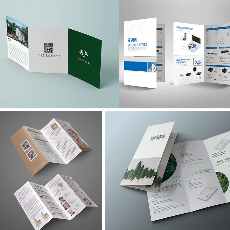 Custom Design Hoge Kwaliteit Folder Brochure Afdrukken Flyer Pamflet Offset Flyers Boekje Brochure